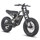 FAFREES F20 Ultra Electric Bike - 750W Motor 48V25AH Battery 140KM PAS Mode Range Mechanical Brakes - Gun Black